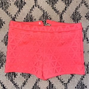LILLY PULIZTER neon corral neoprene shorts size 4